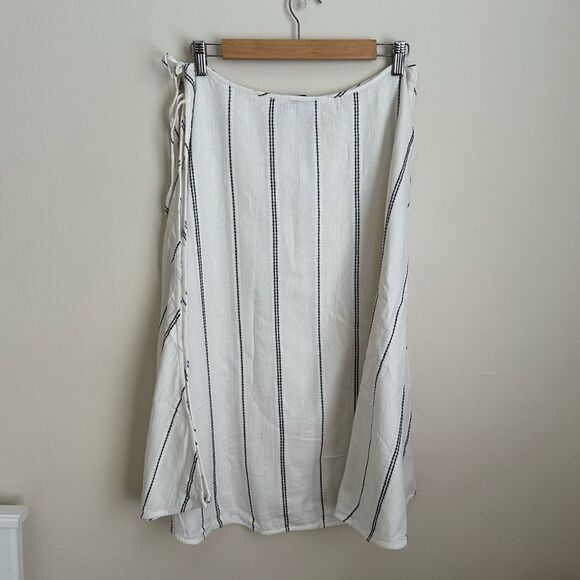 NWT Madewell Side-Tie Cover-Up Midi Skirt in Stripe M - Picture 5 of 8